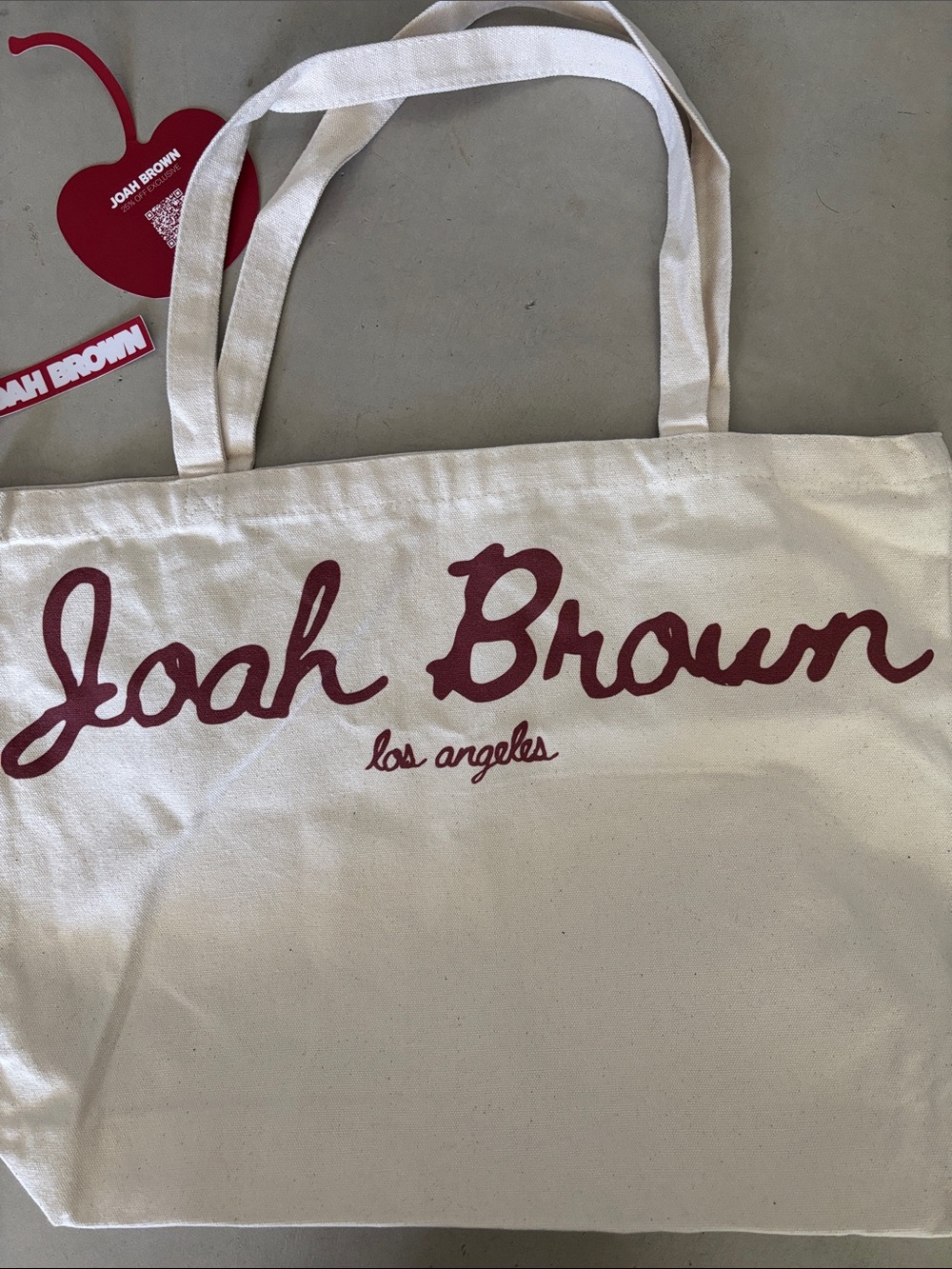 New “Joah Brown Los Angeles” LA Pop Up Exclusive Tote Bag & sticker - Picture 2 of 7